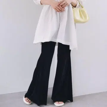 미사용 새상품 Kastane 튤 벨로아 팬츠 사이즈: 0 블랙