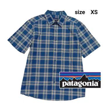 Patagonia 파타고니아 반팔 셔츠 체크 무늬 페즈만 셔츠 XS