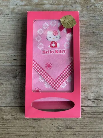 [ 헤이세이 레트로 ] Hello Kitty 큐티 손수건 핑크 산리오