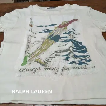 RALPH LAUREN 비치 아트 프린트 T셔츠