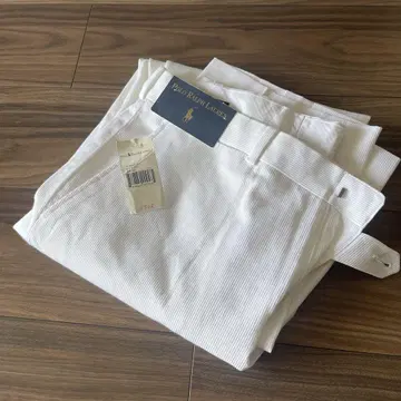 Ralph Lauren 화이트 피케 슬랙스 플래셔 부착 데드스탁