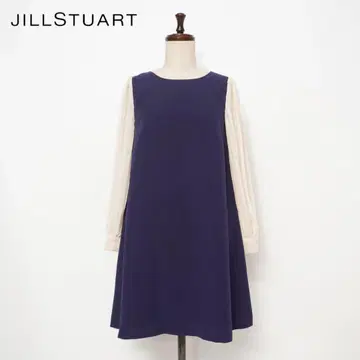 질스튜어트 플리츠 쉬폰 슬리브 원피스 네이비 사이즈 M*ED1094