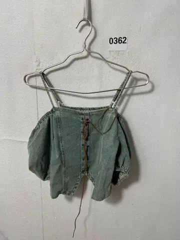 데님 오프숄더 뷔스티에