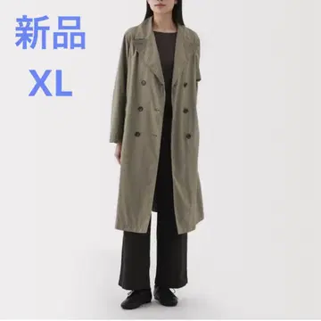 MUJI 발수 트렌치코트 여성 XL 그레이쉬 브라운
