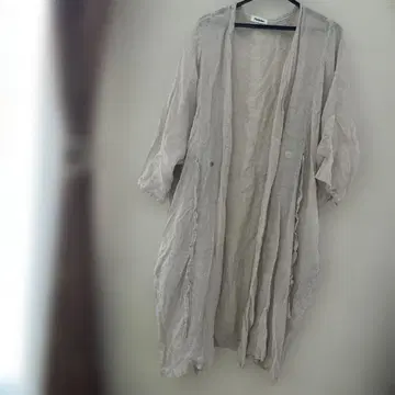 플랜테이션 린넨 롱 겉옷