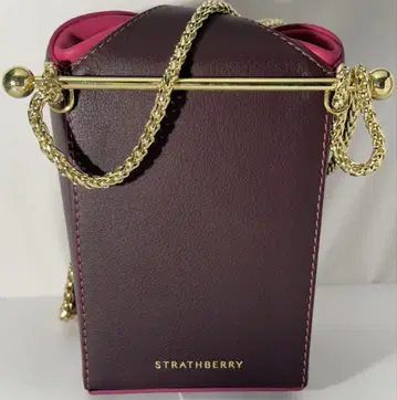 STRATHBERRY 핑크 브라운 숄더백