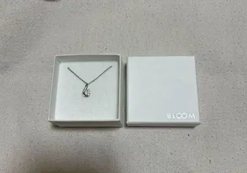 BLOOM 실버 플라티나 도금 큐빅 지르코니아 물방울 목걸이