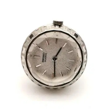 작동 SEIKO 링 워치 컷 글라스 레어 쿼츠 실버