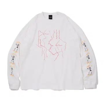 새상품 DEVILUSE Lightning L/S 티셔츠 WHITE-XL
