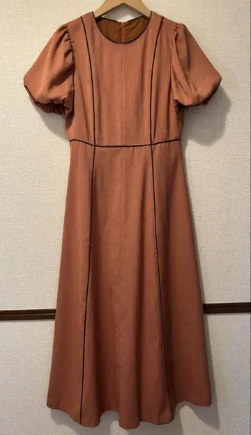 내추럴 뷰티 베이직 반팔 원피스 오렌지