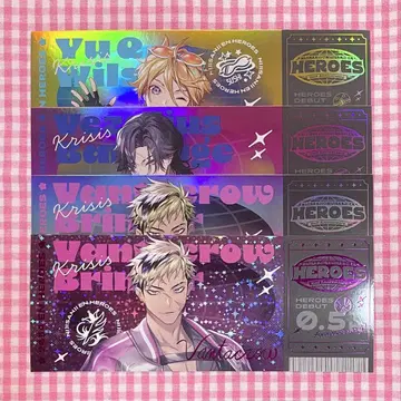 니지산지 HEROES krisis 홀로그램 티켓 4세트
