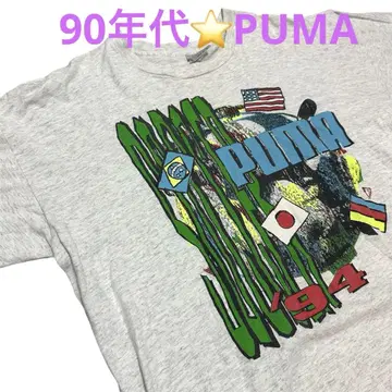 PUMA 구제 빈티지 USA산 푸마 L 90년대 그래픽 티셔츠