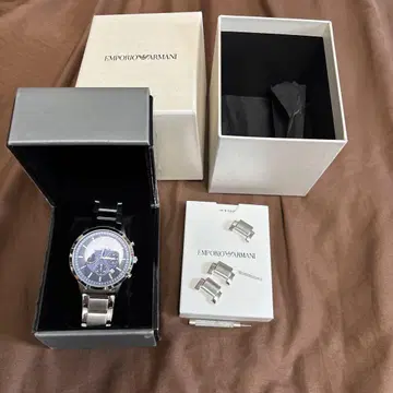 EMPORIO ARMANI 아날로그 크로노그래프 시계