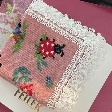 미사용 새상품 치카자와 레이스 페이러 손수건 하이디 콜라보
