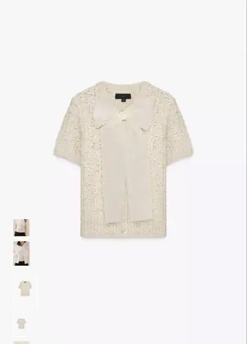 zara 니트 오간자 리본 상의