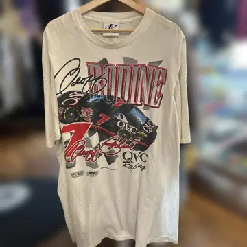 Jeoff Bodine 티셔츠 2XL 화이트 1997년 제작 레이싱 티