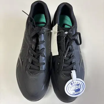 미사용 새상품 Mizuno 블랙 야구 스파이크 와이드 23cm