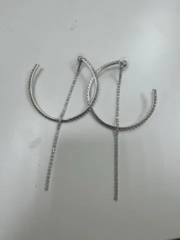 스와로브스키 Swarovski Stone 후프 귀걸이