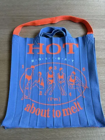 새상품 KNT365 니트 백 Mam / Hot / Blue 숄더 토트
