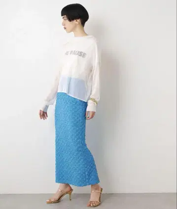 [새상품급] Whim Gazette 스퀘어 팝 타이트 스커트