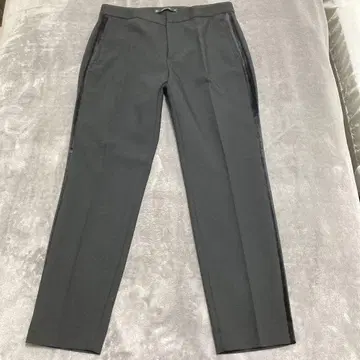 ZARA 자라 블랙 팬츠 사이드 벨루어 라인 M