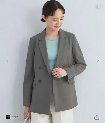 그린 라벨 릴랙싱 카치리라 더블 재킷/와이드 스트레이트 팬츠
