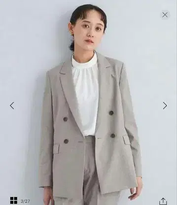 그린 라벨 릴랙싱 카치리라 더블 자켓 베이지 38