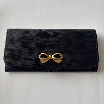 HANAE MORI 리본 모티브 장지갑 블랙
