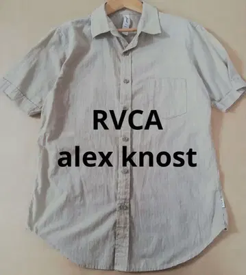 RVCA Alex Knost 반팔 스트라이프 셔츠 M 사이즈 베이지