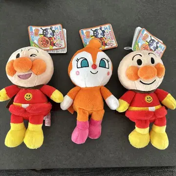 호빵맨 봉제 인형 3체 세트 [택 포함 새상품]