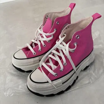 Converse 핑크 통굽 하이컷 스니커즈 24.5cm