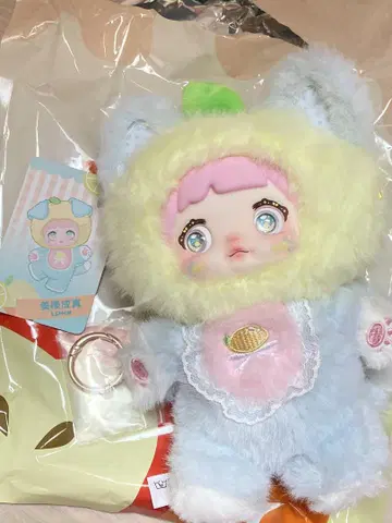 nommi 스카이블루 후드 부착 봉제 인형