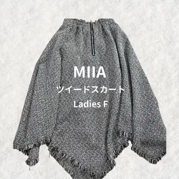 어른 페미닌 MIIA 그레이스 스커트 트위드 스커트 프리 사이즈
