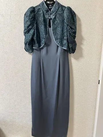 릴리 브라운 드레스 스카이블루 차이나