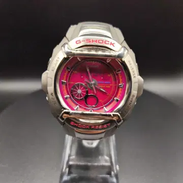 G-SHOCK 핑크 스테인리스 스틸 시계 G-500QZ 작동품