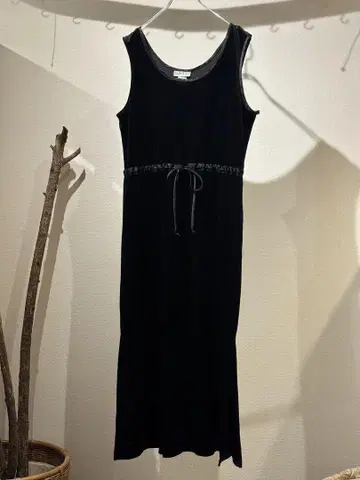 velours sleeveless dress