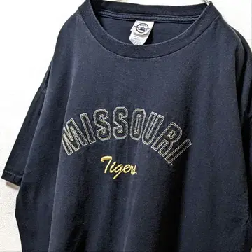 델타 미주리 타이거즈 자수 티셔츠 블랙 L 구제 의류