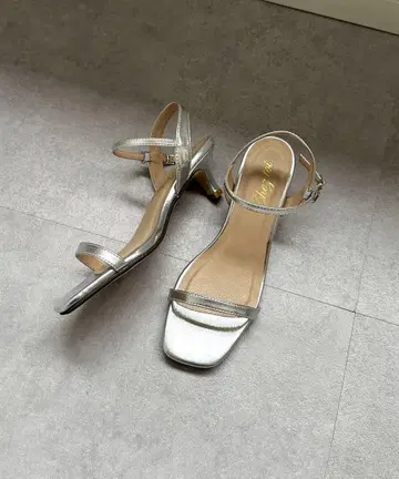 실버 앵클 스트랩 샌들 L Chez toi 24.5cm