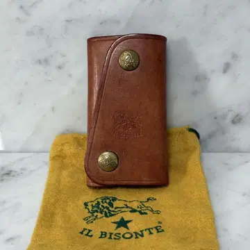 90s IL BISONTE 일비종떼 키케이스 4연 천연 가죽