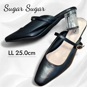 [ LL:25.0cm ] SUGAR SUGAR 클리어 힐 뮬 펌프스
