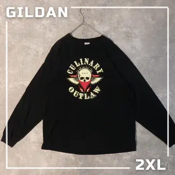 CULINARY OUTLAW 롱T 스컬 블랙 그런지 y2k