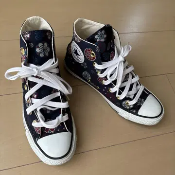 CONVERSE 꽃무늬 일본풍 패턴 니시진 비단 하이컷 스니커즈