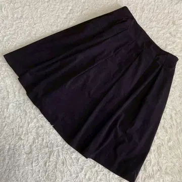 M'SGRACY 스웨이드 스커트 블랙 38 플레어 심플