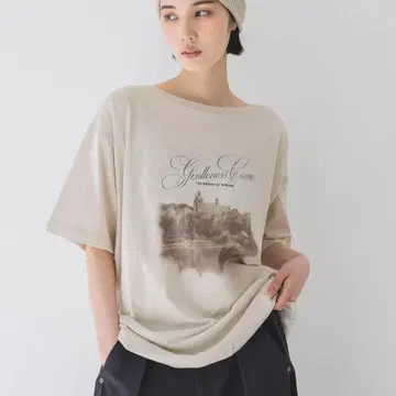 JEANASIS Landscape 보트넥 프린트 TEE
