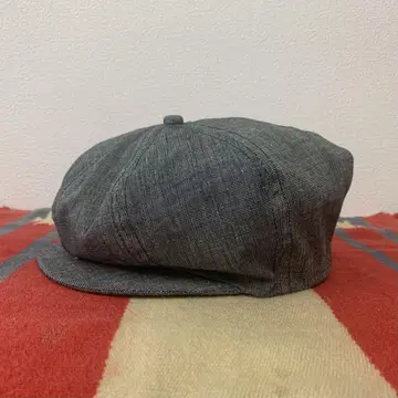INDIGO PINCHECK NEWSBOY CAP M
