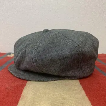 INDIGO PINCHECK NEWSBOY CAP XL