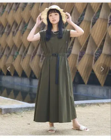 THOUSAND MILE 사우전드마일 허리 벨트 원피스 카키