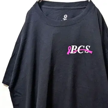 커스텀 잉크 BCS 로고 티셔츠 블랙 구제 의류
