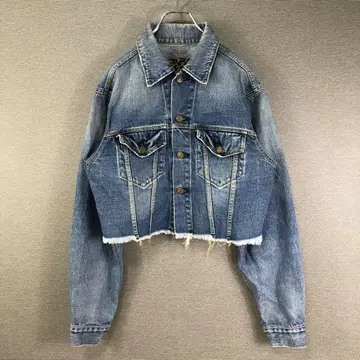 Whim Gazette DENIM 숏 자켓 F 인디고 블루