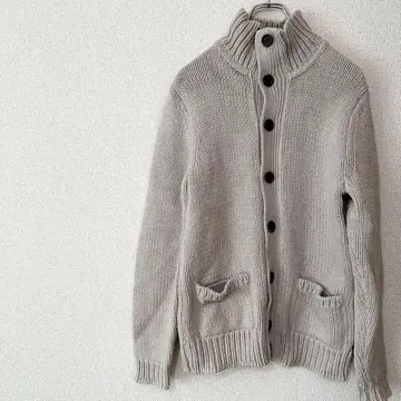 GAP 베이지 가디건 버튼 무지 심플 S 남성용 (새상품급)